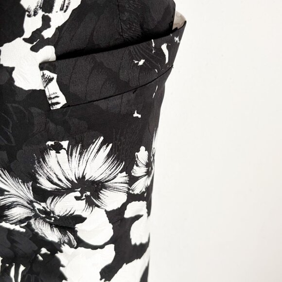 80's Flora Kung New York Power Suit Silk Button Down Dress with Shoulder Pads - Picture 5 of 10